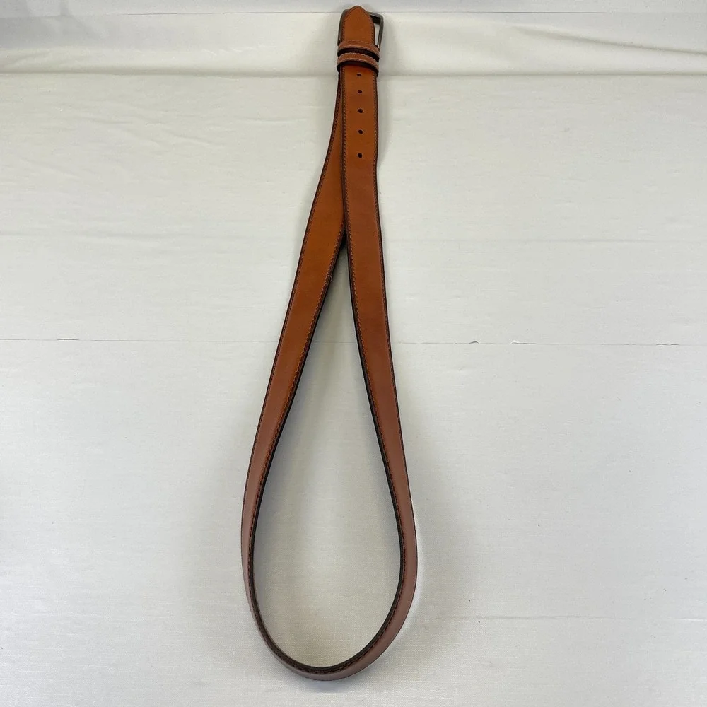 Joseph Abboud Brown Leather Dress Belt Men's Size 42 Handcrafted - Made in Italy
